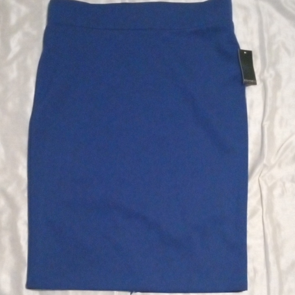 Eloquii Women's Cobalt Blue Pencil Skirt Size16 Zipper Slit